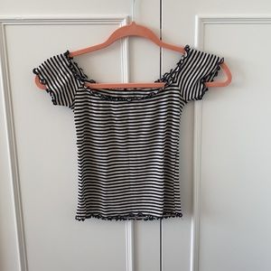 Brandy Melville striped off the shoulder top